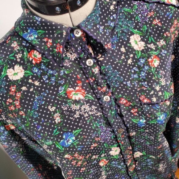 Marissa Webb Silk Floral Scarlet Print Dress sz L - Picture 4 of 15